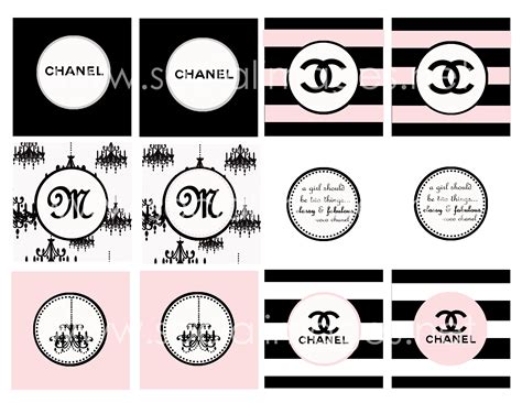 chanel coffee bar labels to print|chanel printables free.